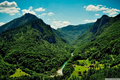 Green Mountains And The River Wallpapers And Images   Wallpapers ...
