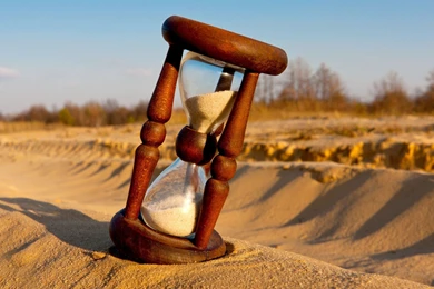 Sand Clock Time Sky Wood Wallpapers