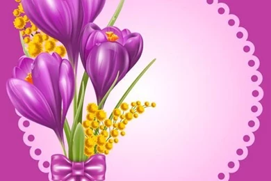Purple Flower Border Design
