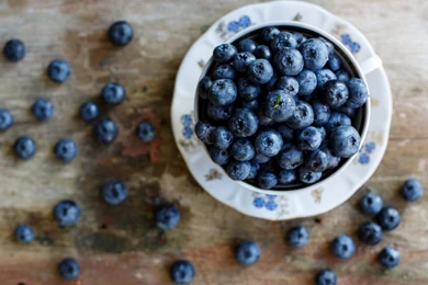 Blueberries, Bowl, Berries, Close up, Fresh, Hd, Food Wallpapers