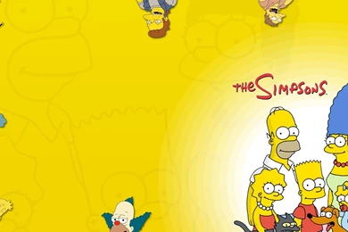 The Simpsons On The Yellow Backgrounds Wallpapers And Images ...