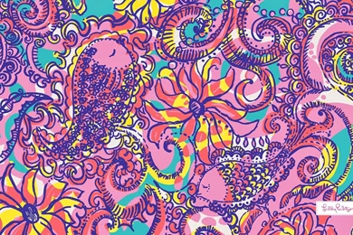 Lilly Pulitzer Patterns Flamingo   Wallpaper.