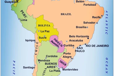 Map Of South America   Free Large Images