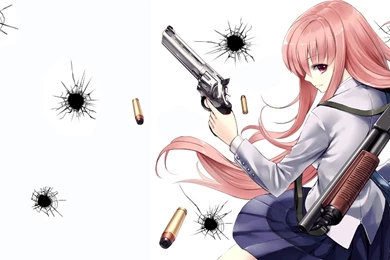 Anime Girl With Gun HD Wallpapers