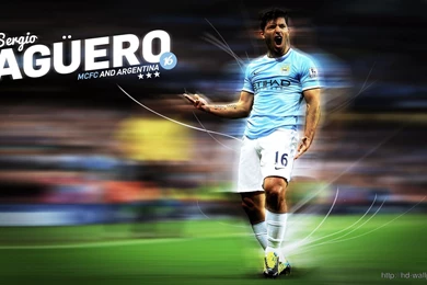 Sergio Aguero Manchester City   Free Download HD Wallpapers