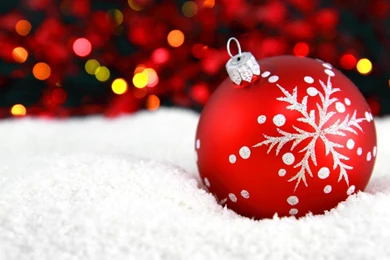 Christmas Ball Snowflake Bokeh New Year >> HD Wallpaper, Get It Now!