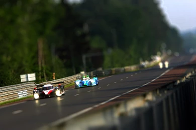 Le Mans, Peugeot, Race, Tilt shift :: Wallpapers