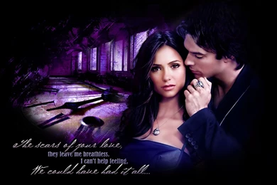 The Scars Of Your Love"   Damon & Elena Wallpapers (31490094)   Fanpop