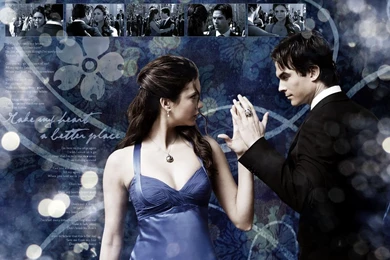 Damon & Elena   The Vampire Diaries Saga Wallpapers (24320519)   Fanpop