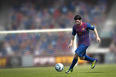 Lionel Messi 3D Football   123mobileWallpapers.com