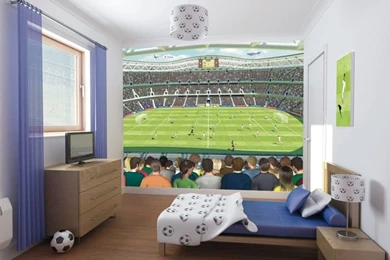 Walltastic 3d classic kids wallpaper football crazy.jpg