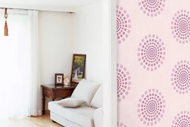 Modern Circle Wallpapers Self Adhesive Vinyl Home Depot ...