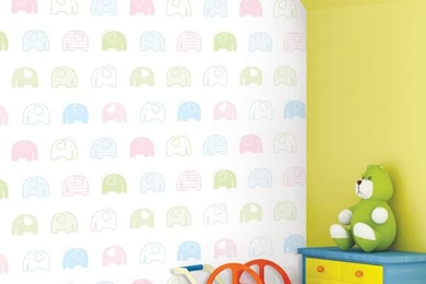Elephants Self Adhesive Wallpapers Home Depot For Nursery ...