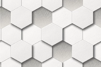 Muriva Kinetic Honeycomb Hexagon Faux Leather Geometric Wallpapers