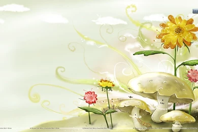 Flowers Draw & Designing By Hand Wallpapers