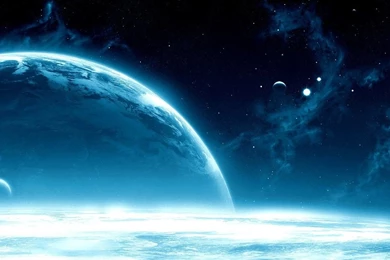 Blue Clouds Planets Gravity Wallpapers