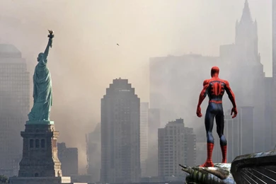 Spider Man Statue Of Liberty Wallpapers   (