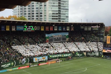 Timbers Army Tifo For Decision Day Match Against Colorado Rapids : MLS