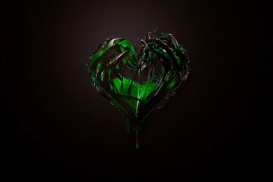 Green Heart Abstract Wallpapers
