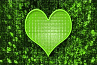 All New Wallpapers : Green Heart Wallpapers
