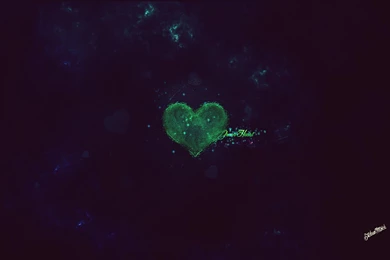 Green Heart On A Black Backgrounds Wallpapers And Images ...