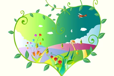 Green Heart Of St. Valentine's Day Wallpapers And Images ...