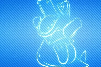 Download Wallpapers 540x960 Pokemon, Background, Blue, Totodile ...