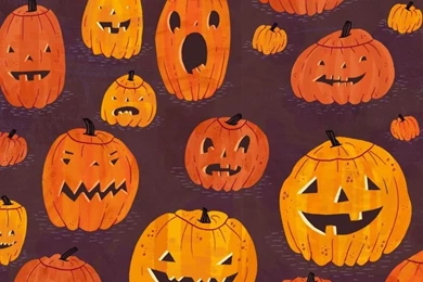Halloween Pumpkins Pattern HD Desktop Wallpapers : High Definition ...