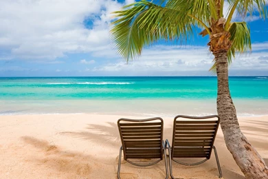 1920x1080 Tropical Beach Chair Wallpapers