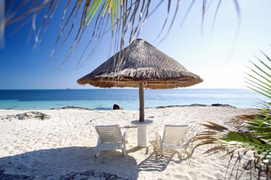 Two Chairs At Beach Wallpapers   Download Wallpapers Nature Free