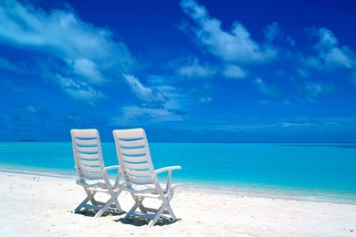Two Beach Chairs On The Beach Wallpapers 1280×1024 Wallpapers ...