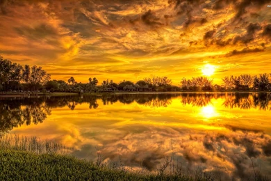 Sunset Wallpapers 2560X1600 Lake Summer