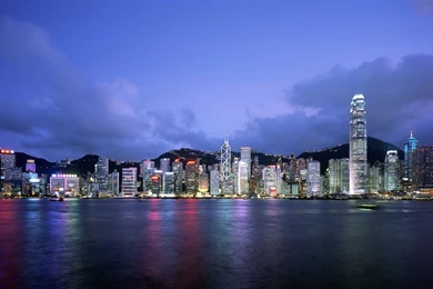 Hong Kong Cityscape Skyline Architecture Buildings Light Wallpapers ...