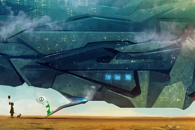 Girl with a balloon greeting a cute alien 45529 1920x1080.jpg