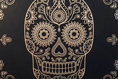 Gold Sugar Skull Wallpapers