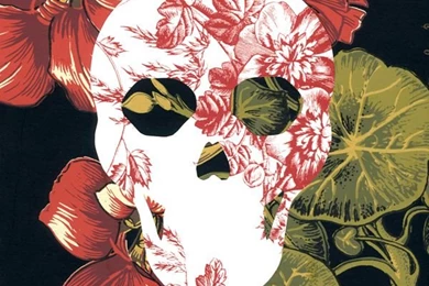 Day Of The Dead Floral Print   Sugar Skull · 9000things · Online ...