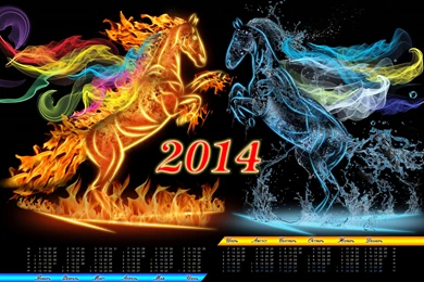 2014 New Year Horse Calendar >> HD Wallpaper, Get It Now!