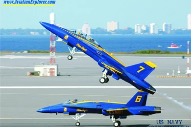 The US Navy Blue Angels Angles Aircraft Aerobatic F 18 Jets ...