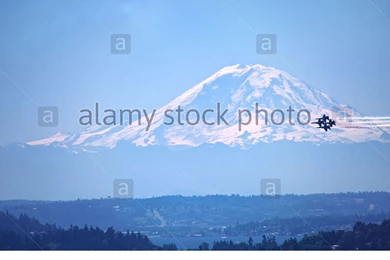 North America, Usa, Washington, Seattle. The Blue Angels Over ...