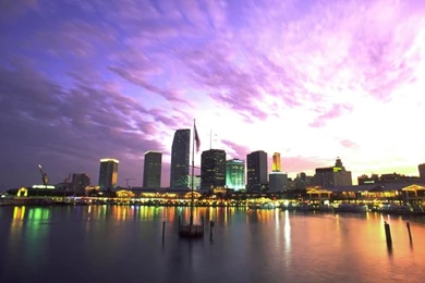 Miami Skyline High Resolution Desktop 5870 Hd Wallpapers