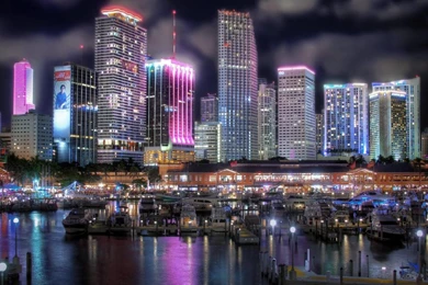 Miami Skyline – Choose The Size Of Wallpapers – WallpapersIQ