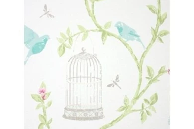 Buy Designer Nina Campbell Birdcage Walk Green Wallpapers