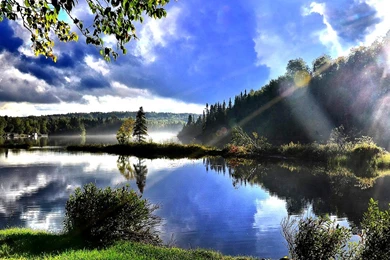 Summer Sunshine Scenes Lake Mountain Wallpapers – Free Full Hd ...