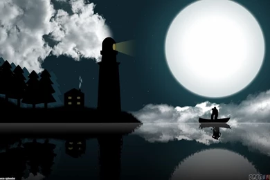 Romantic Night Under The Moonlight Wallpapers