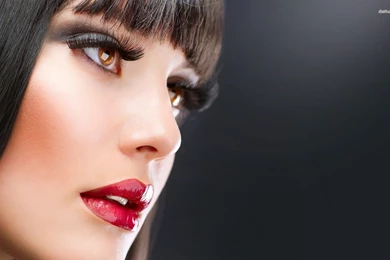 Beautiful Woman With Red Lips Wallpapers   Girl Wallpapers