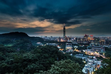 Wallpapers Taipei 101, China, Taiwan, Clouds, Taipei, Night ...
