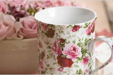 Pink Rose Teacup   (