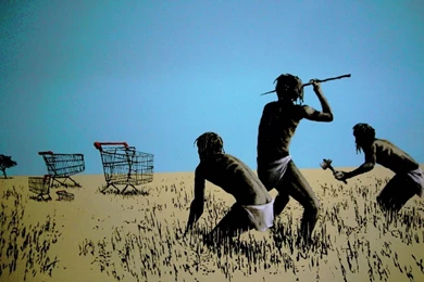 Graffiti, Ancient People And Shopping Carts, Banksy Wallpapers And ...