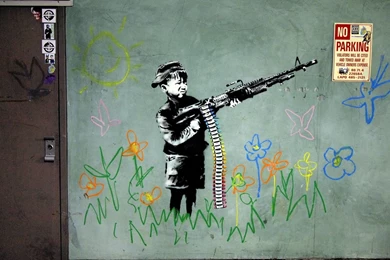 1920x1080 Banksy Crayola Shooter No Parking, Banksy, Street Art ...