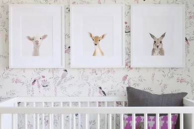 Girls Nursery // Bird Wallpapers // The Animal Print Shop ...